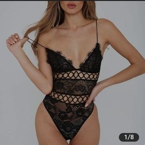 Lace lingerie bodysuit